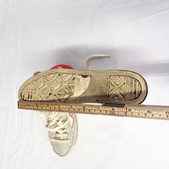 WESTERN STYLE CONVERSE SHOE WHITE AND RED COMBO SIZE 7 WOMENS - Picture 6 of 8